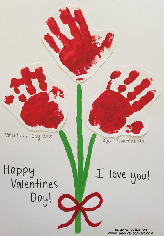 Heart Handprint Craft + 15 more Valentine's Day Crafts for Kids Daddy