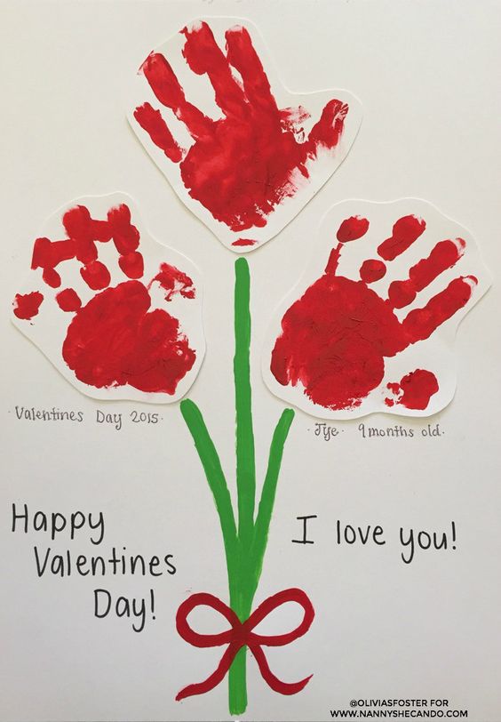 Heart Handprint Craft + 15 more Valentine's Day Crafts for Kids - Daddy