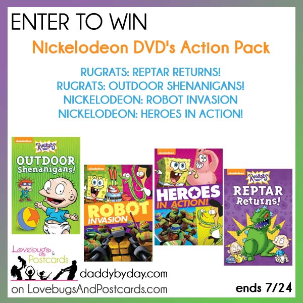 Enter to win a Nickelodeon DVD Action Pack Giveaway (Rugrats, Robot Invasion, and Heroes in Action) (ends 7/24)