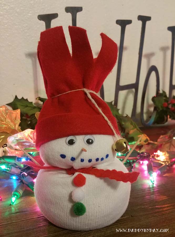 DIY Christmas Decorations - Scok Snowman
