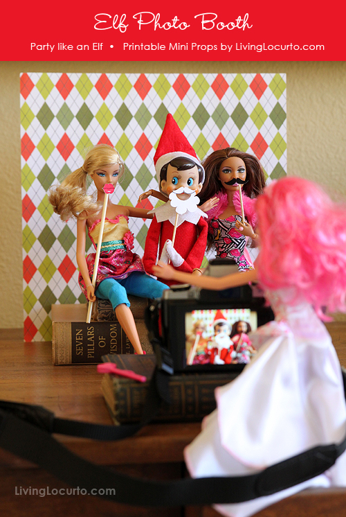 30 fun and unique Elf on the Shelf Ideas - Elf On the Shelf Photo booth 
