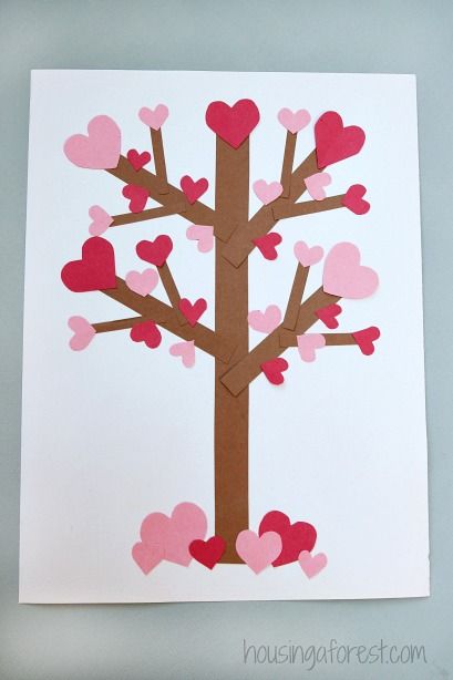 Valentine's Day Crafts for Kids - Heart Tree