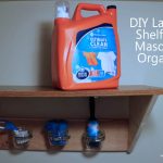 DIY Laundry Shelf with Mason Jar organizer