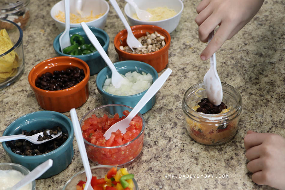 'Build your own' 7-layer dip bar